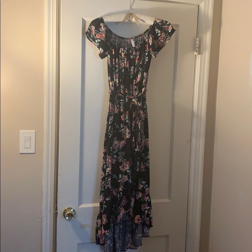 High/low floral boho style dress.